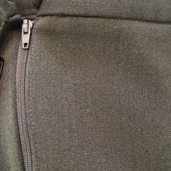 Vintage Maggie McNaughton Woman's Midi Green Skirt Side Pockets Long Slit 18W - Picture 11 of 16